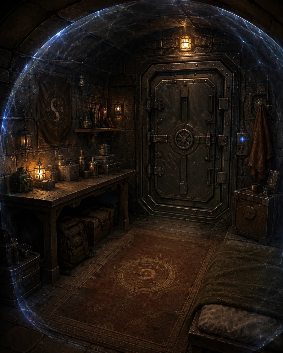 Safe Rooms page art for Dungeon Crawler Carl Wiki