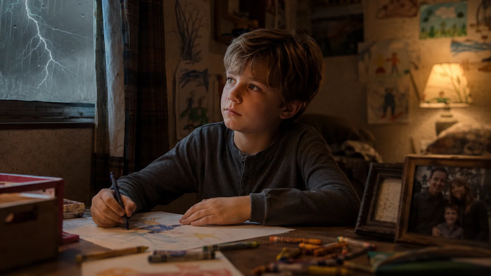 Original interpretive portrait of Asher in a Dungeon Crawler World setting.