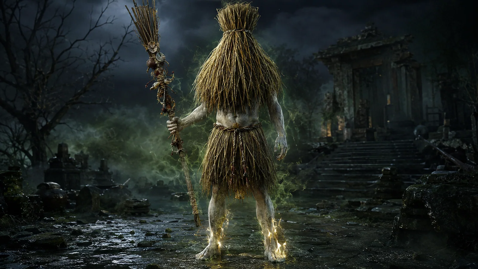 Original interpretive portrait of Asojano in a Dungeon Crawler World setting.