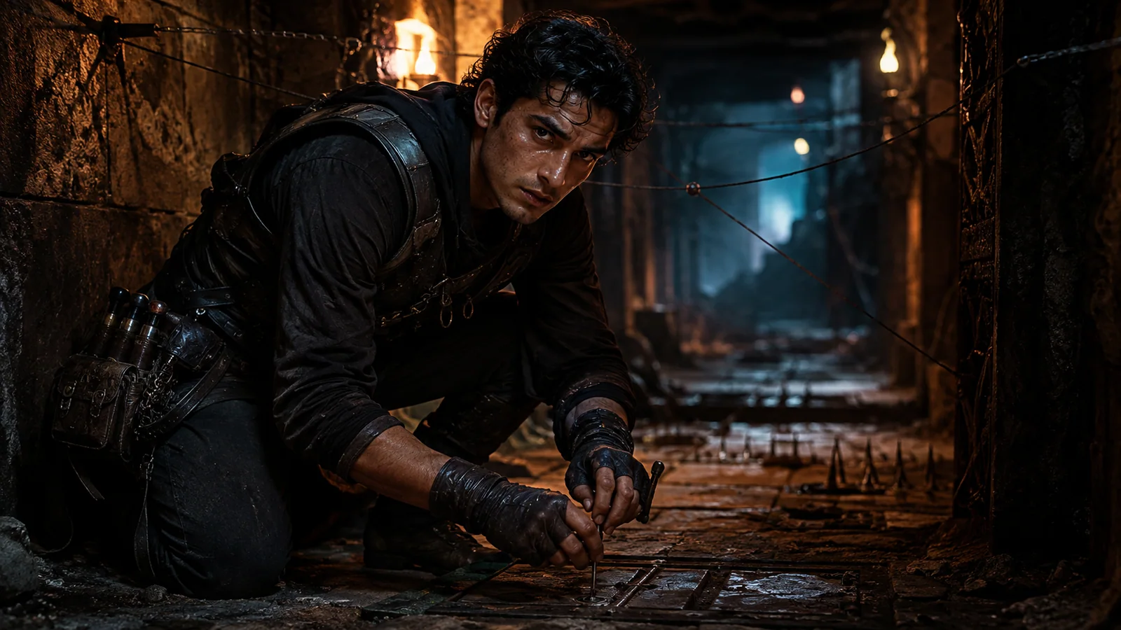Original interpretive portrait of Bobby D.J. in a Dungeon Crawler World setting.