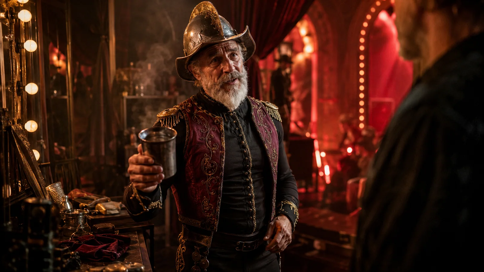 Original interpretive portrait of Dong Quixote in a Dungeon Crawler World setting.