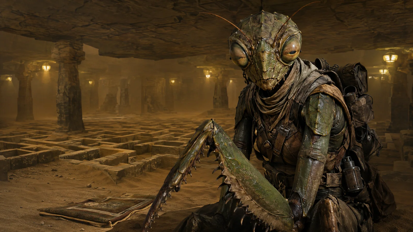 Original interpretive portrait of Everly in a Dungeon Crawler World setting.