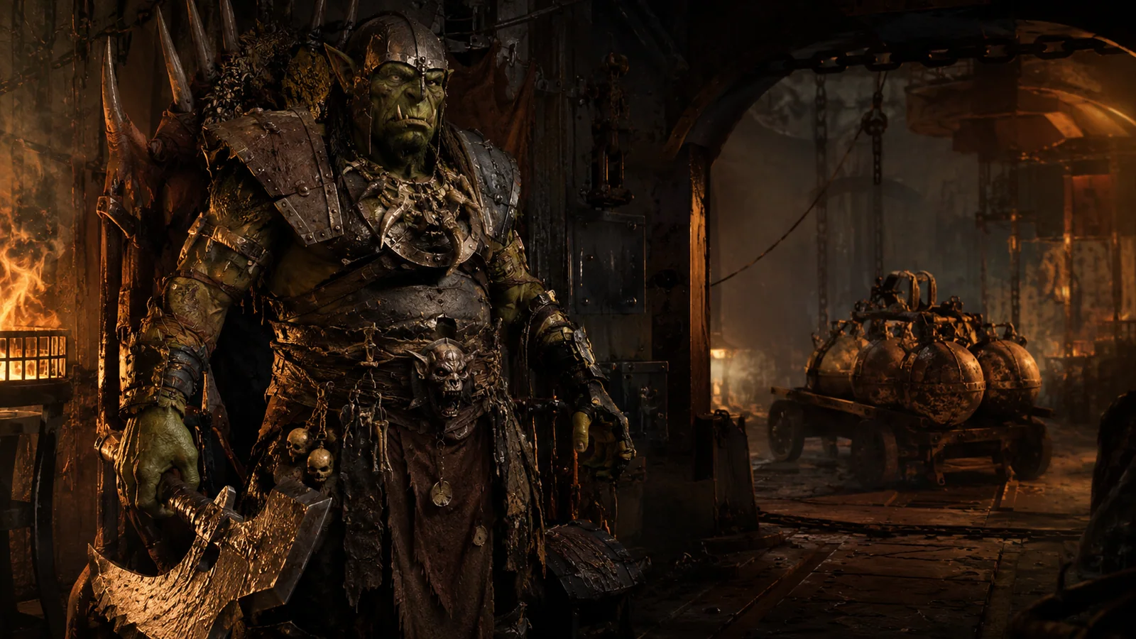 Original interpretive portrait of Goblin Chieftain in a Dungeon Crawler World setting.