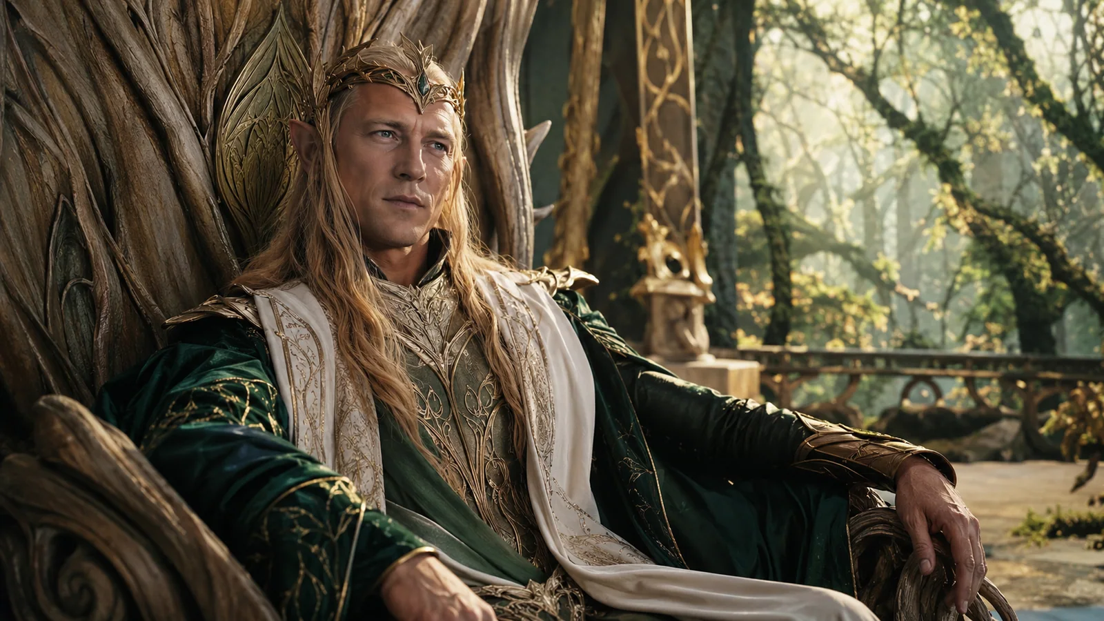 Original interpretive portrait of King Finian in a Dungeon Crawler World setting.